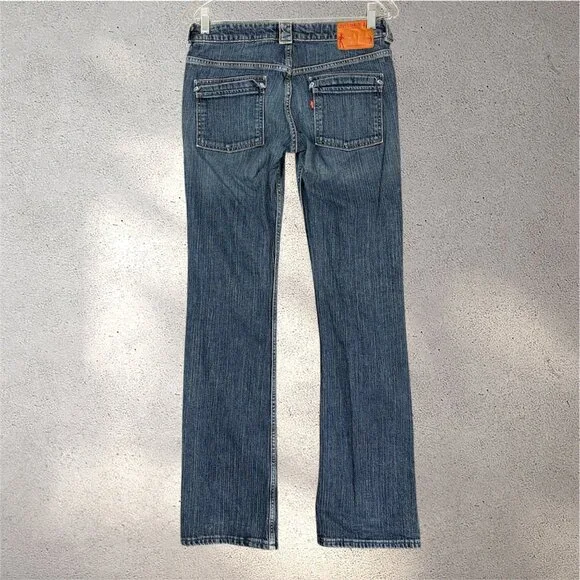 Levi’s Premium Riley Straight Jeans Women’s 29 Blue Mid Rise Minimalist Y2K - Picture 2 of 10